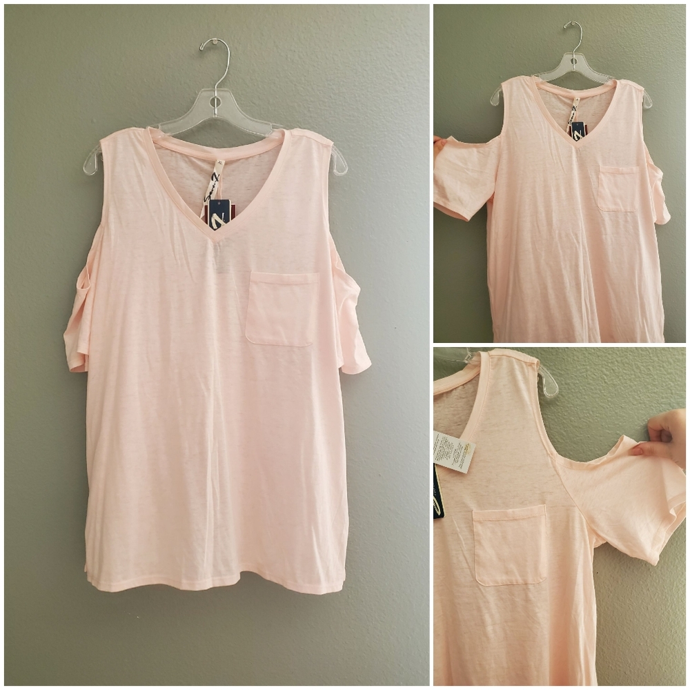 Cold- Shoulder Sheer Top